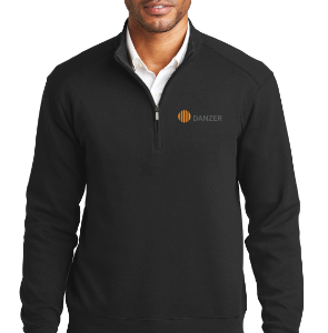 1/4 Zip Knit Pullover (SCREENPRINTED)