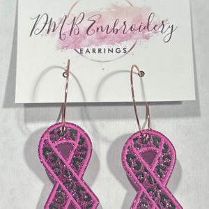 Earrings (Breast Cancer Awareness Ribbon)