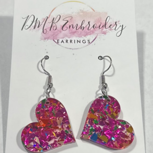 Earrings (Confetti Heart)
