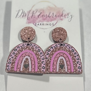 Earrings (Pink Rainbow)