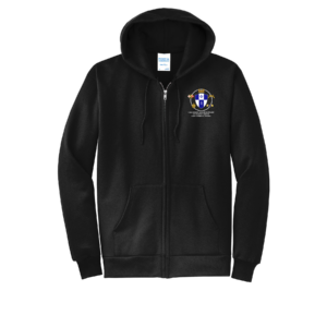 Black Port & Company®Cotton Fleece Full-Zip Hooded Sweatshirt